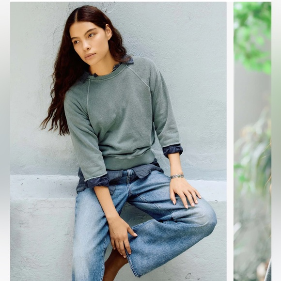 imogene + willie cut sleeve sweatshirt - Picture 1 of 9